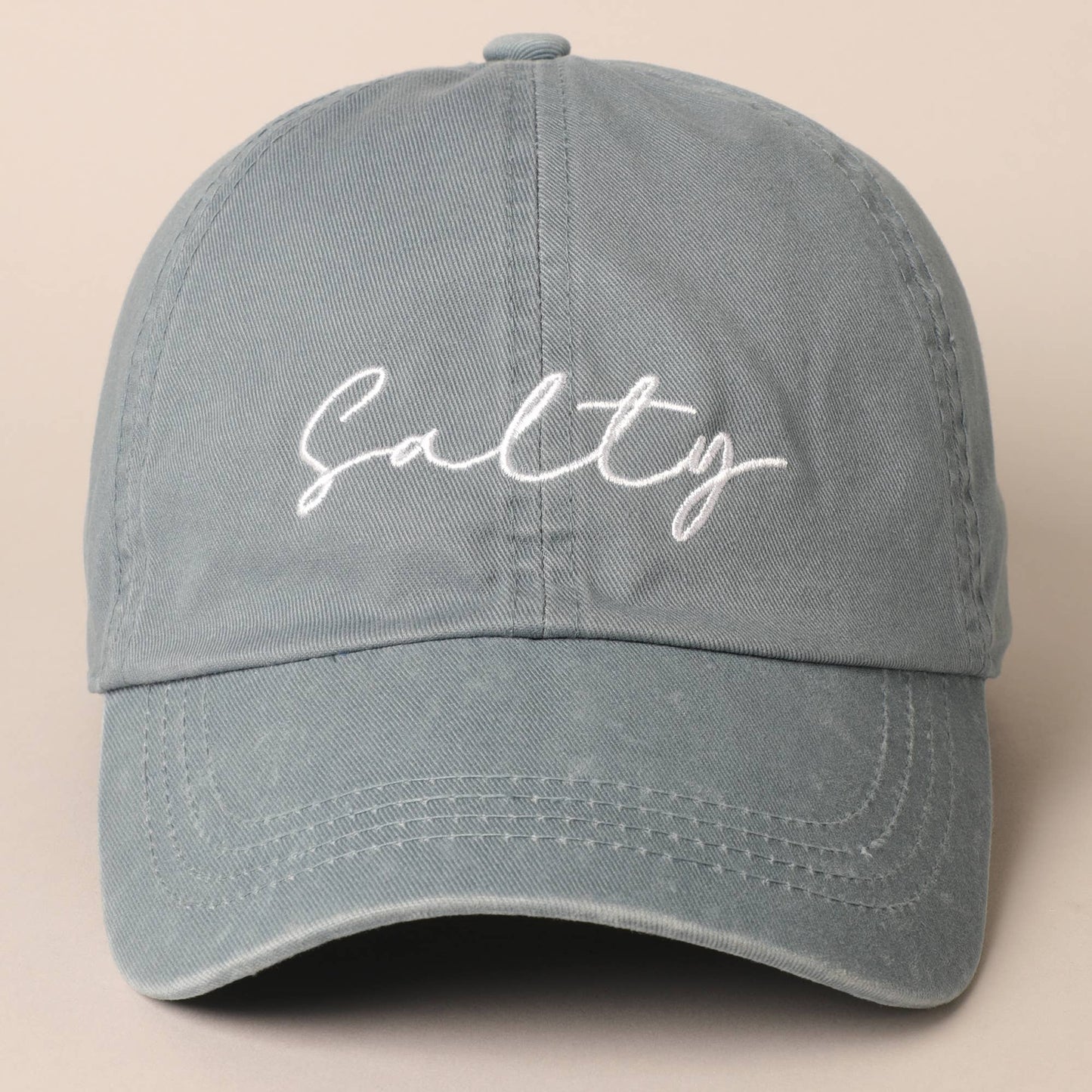 Fashion City - Salty Lettering Embroidery Baseball Cap: One Size / HOT PINK