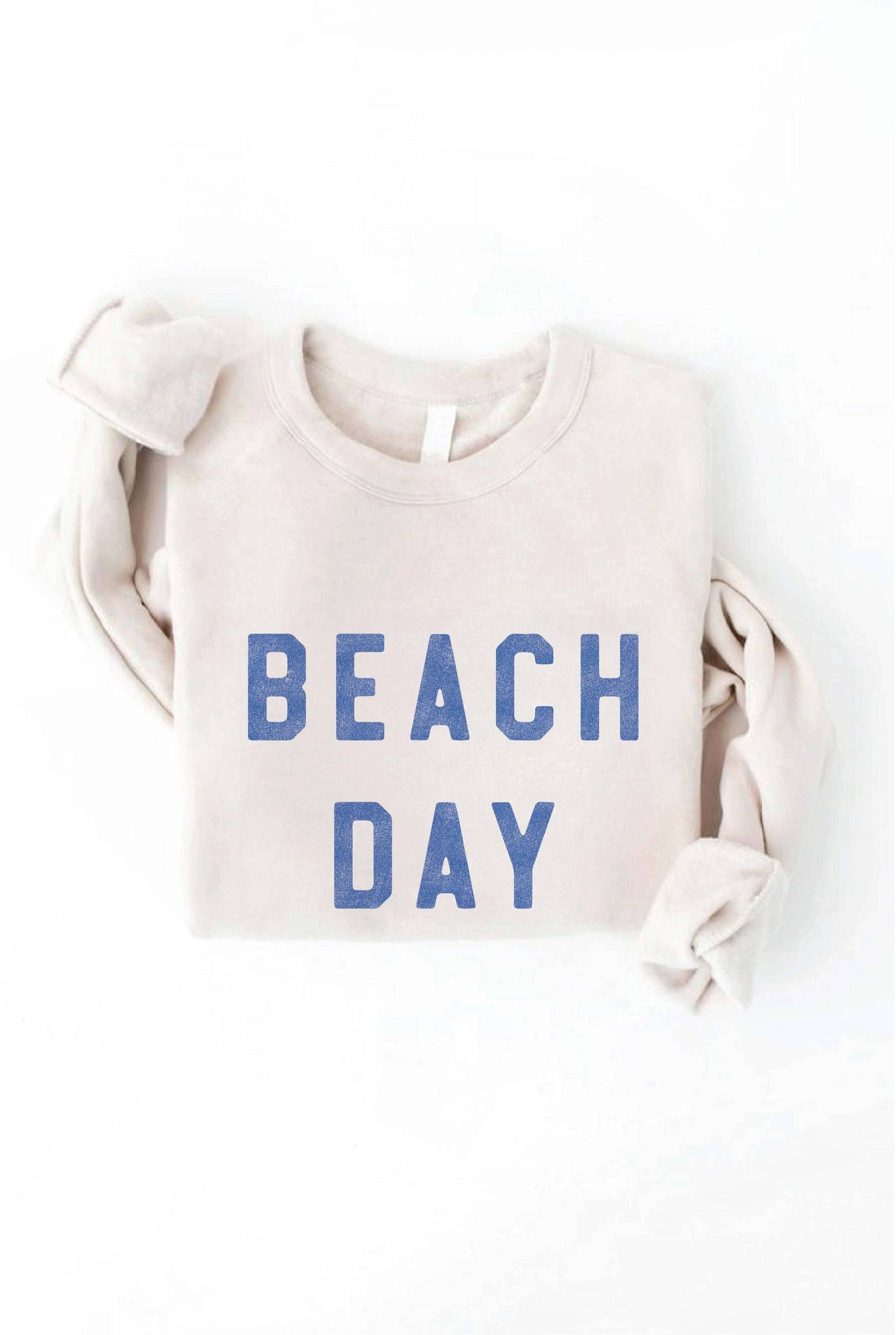 OAT COLLECTIVE - BEACH DAY Graphic Sweatshirt: L / LIGHT BLUE $60