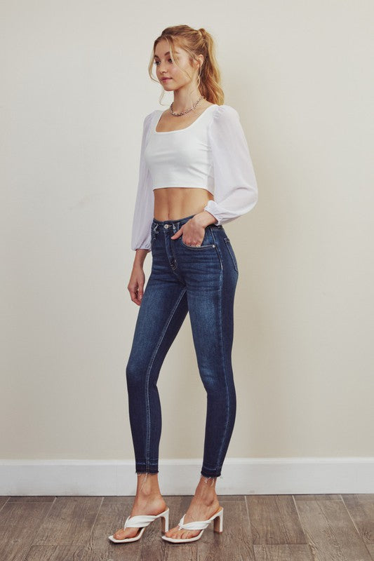 High Rise Ankle Skinny Jeans