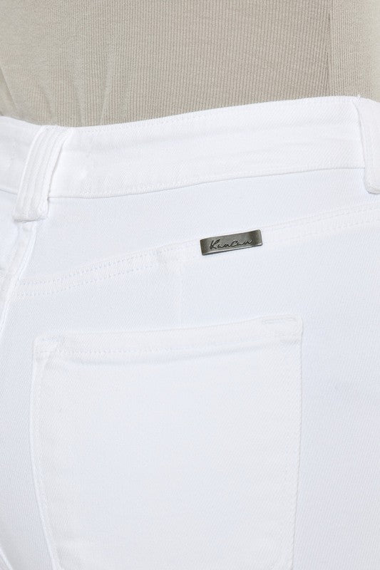 High Rise White Flare Jeans $79