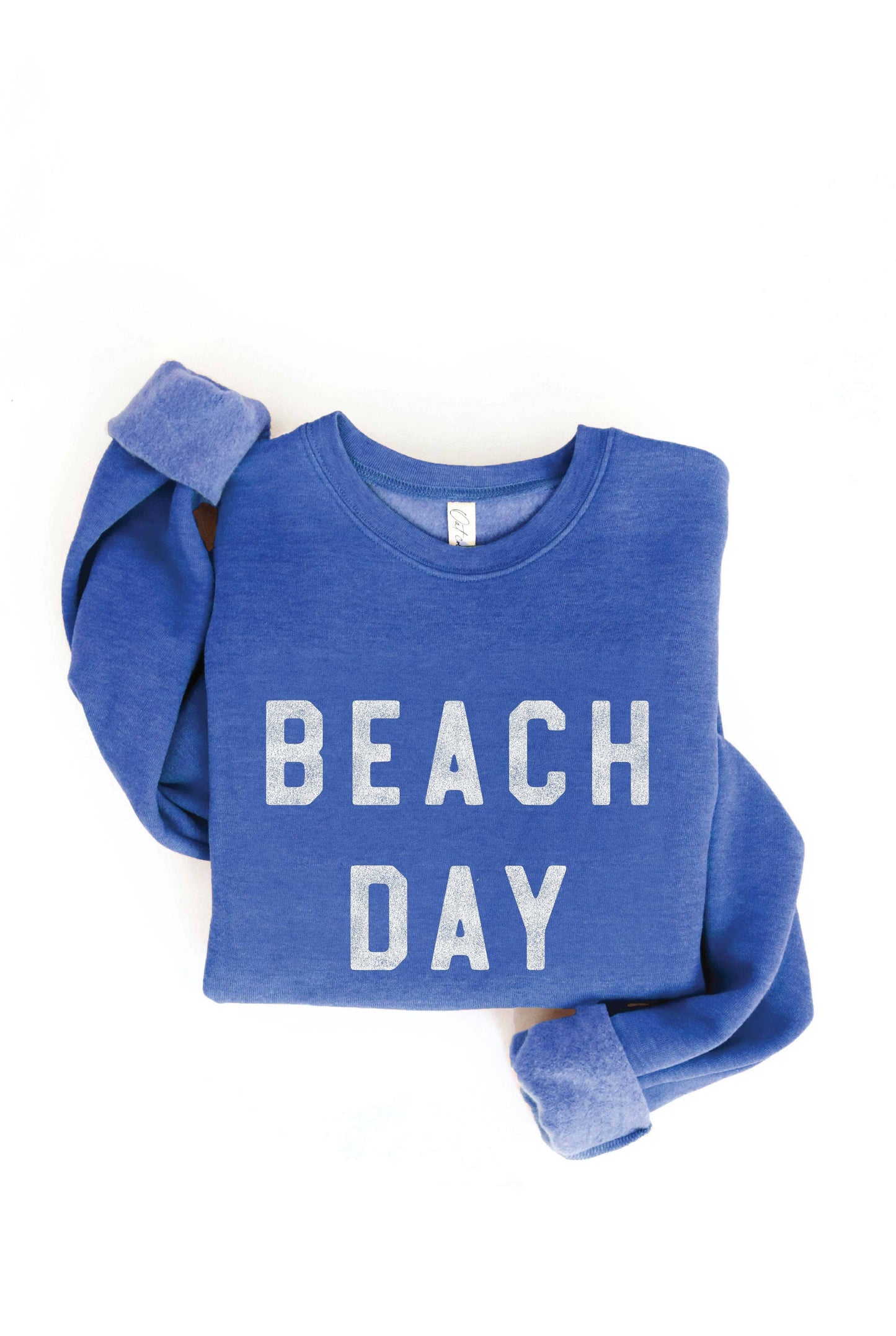 OAT COLLECTIVE - BEACH DAY Graphic Sweatshirt: L / LIGHT BLUE $60