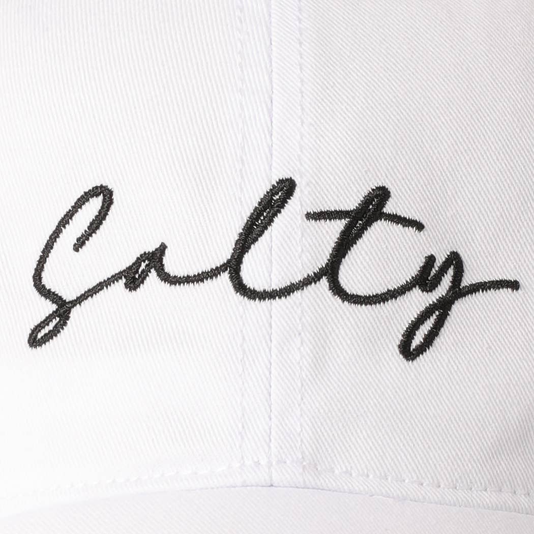 Fashion City - Salty Lettering Embroidery Baseball Cap: One Size / HOT PINK