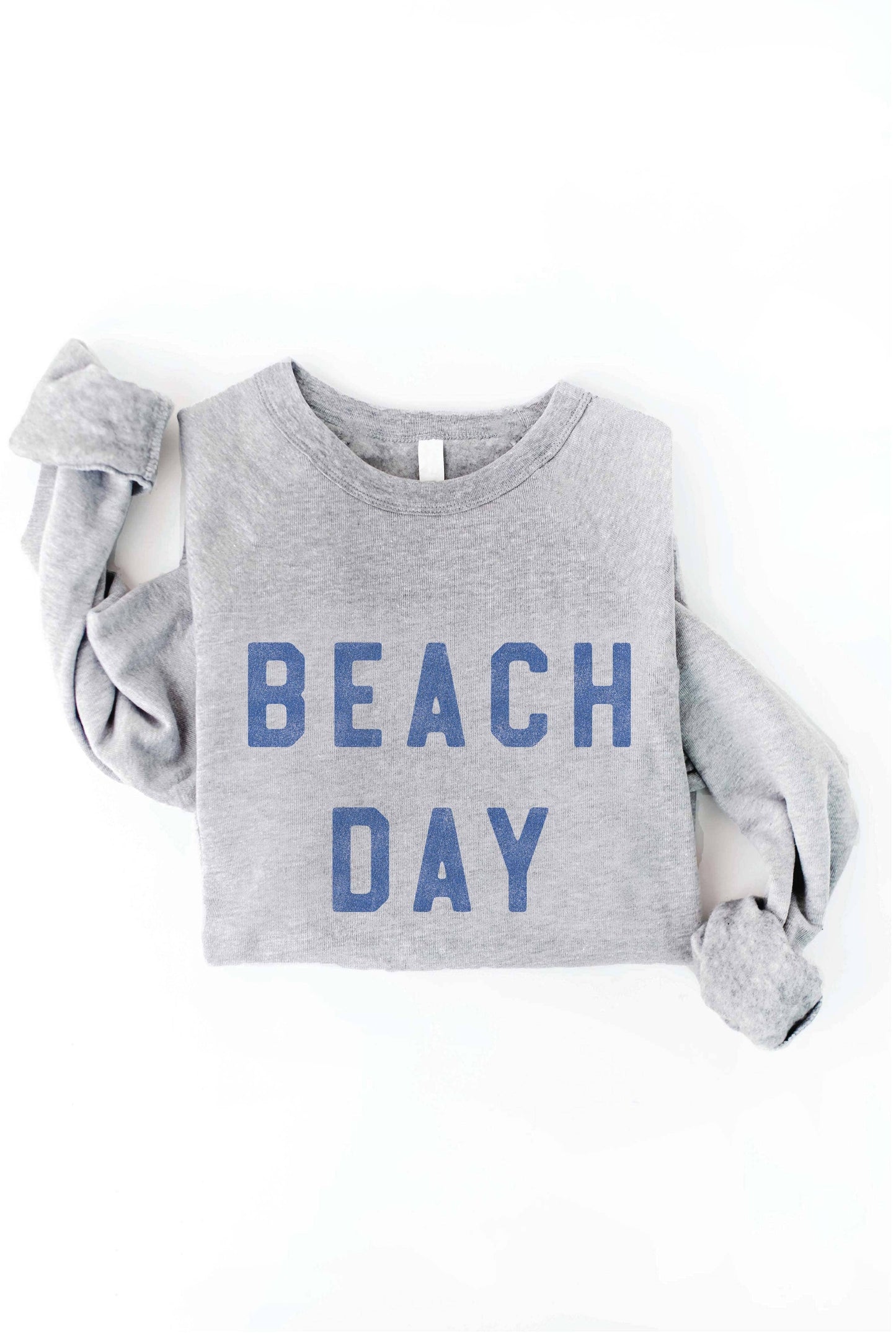 OAT COLLECTIVE - BEACH DAY Graphic Sweatshirt: L / LIGHT BLUE $60