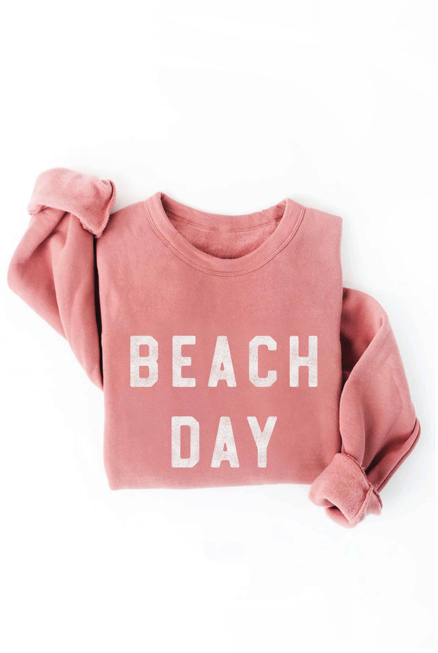 OAT COLLECTIVE - BEACH DAY Graphic Sweatshirt: L / LIGHT BLUE $60