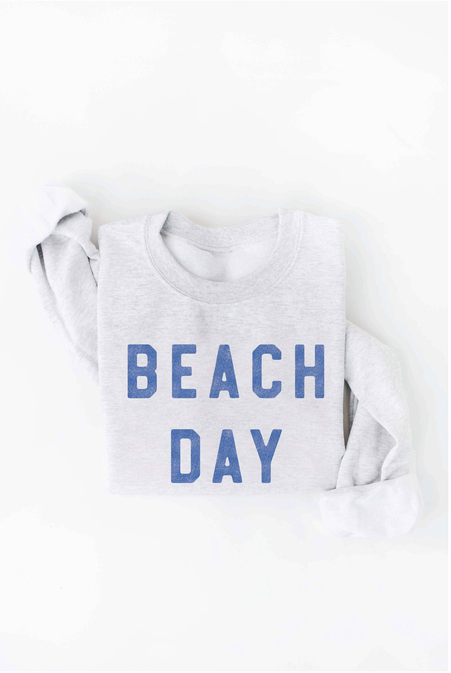 OAT COLLECTIVE - BEACH DAY Graphic Sweatshirt: L / LIGHT BLUE $60