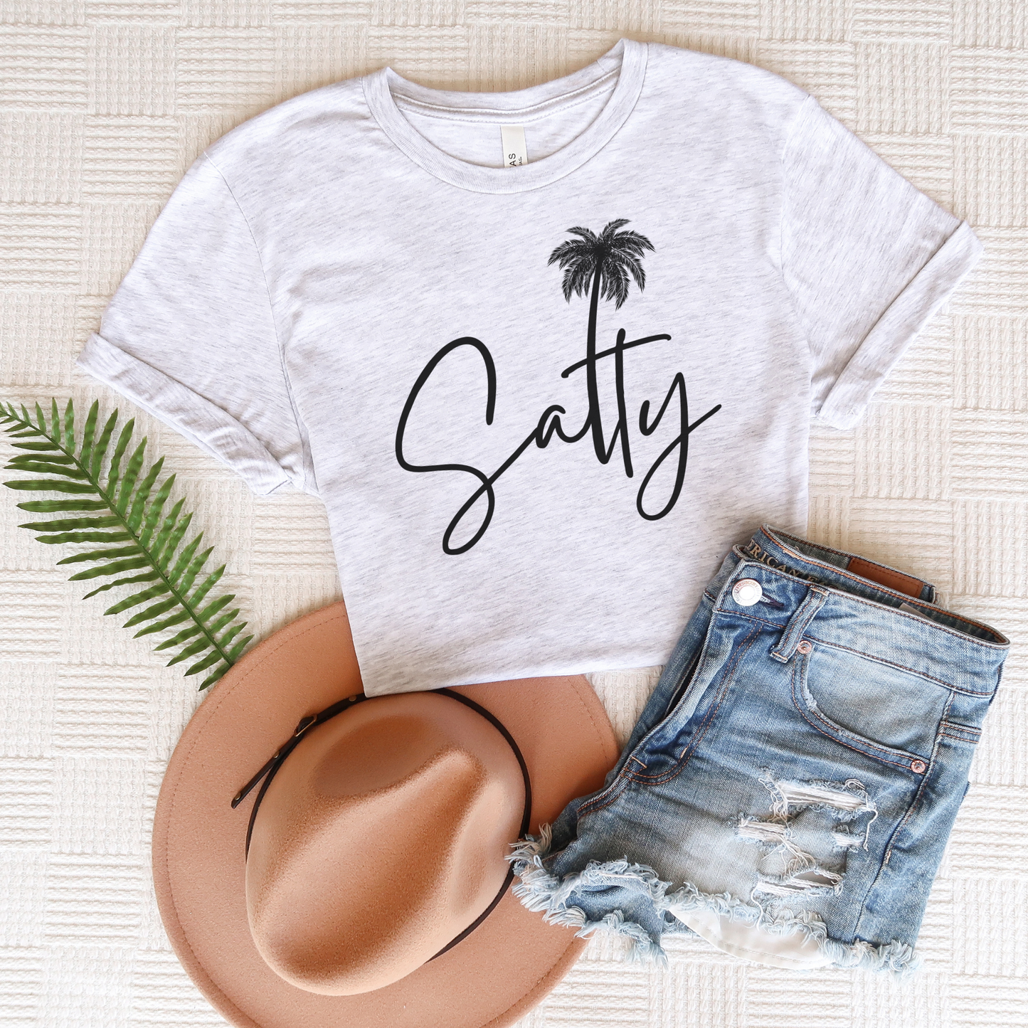 Trendznmore - Salty Beach Graphic T-Shirt: Large / Stonewash Blue $38