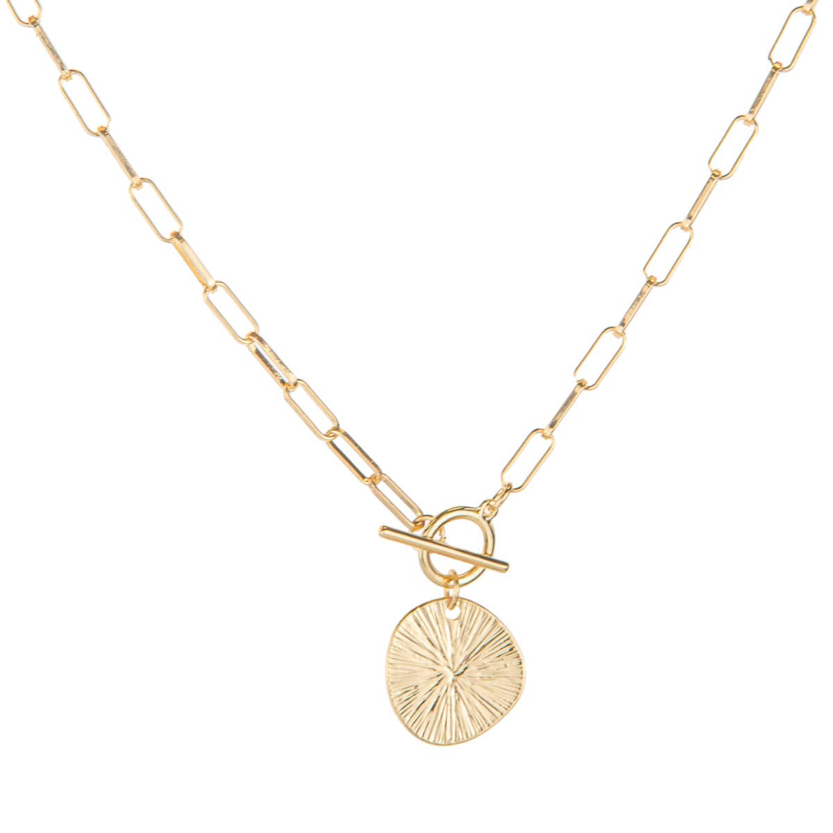 The Royal Standard - Ascension Cross Necklace   Gold   14"