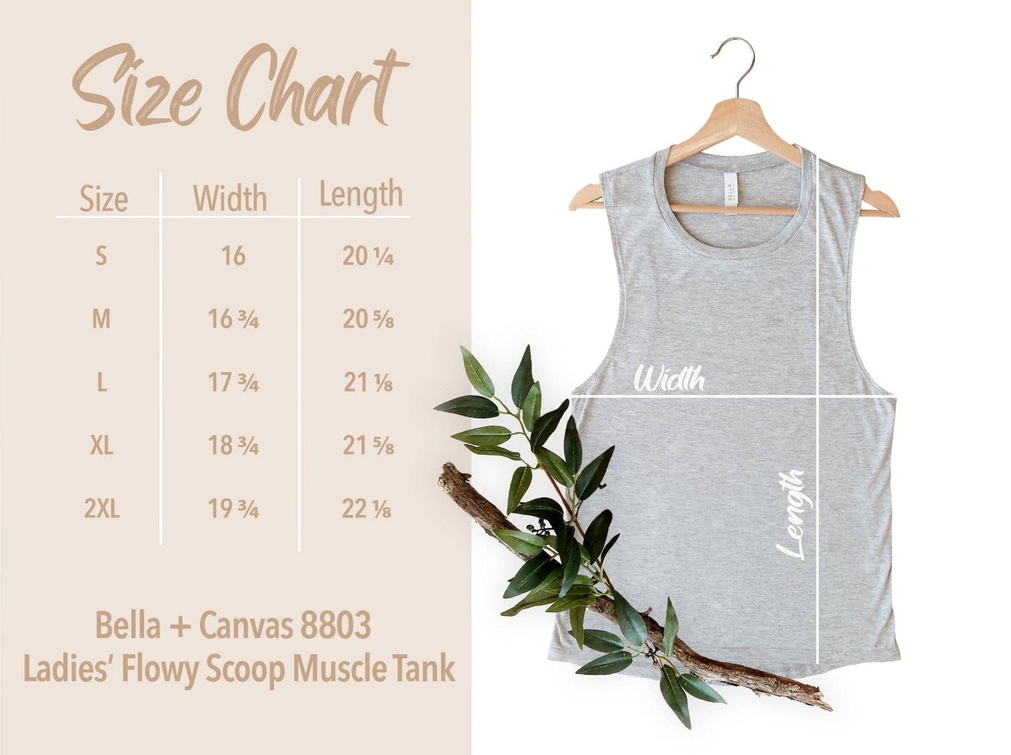Trendznmore - Salty Beach Bella Canvas Muscle Tank Top: Small / Peach $35