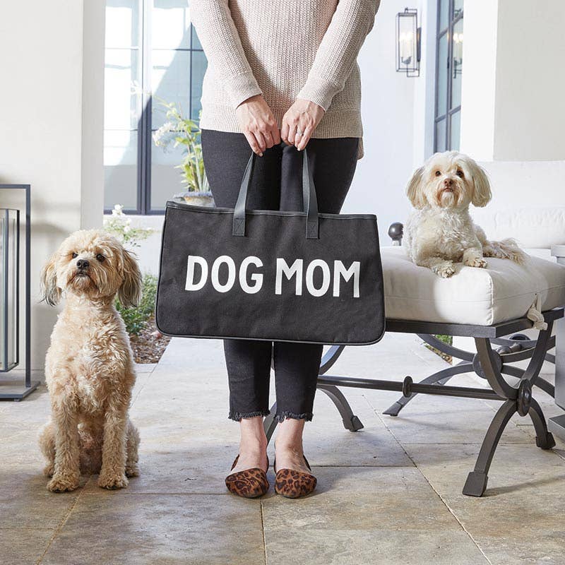 Santa Barbara Design Studio by Creative Brands - Black Canvas Tote - Dog Mom