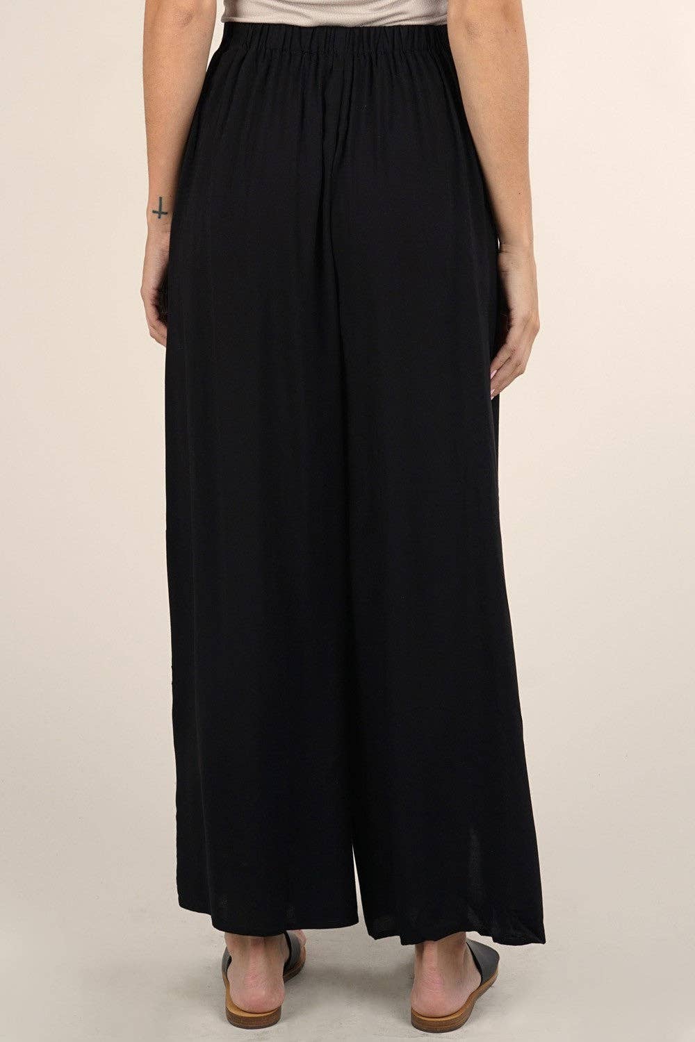 Lovestitch - Boho Beach Light Weight Wrap Pant: S / Off White $60