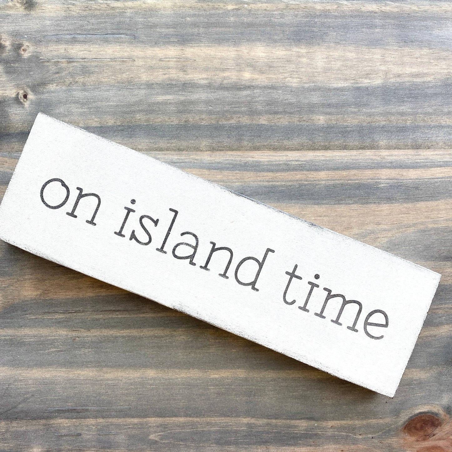 $25.00 Anchored Soul Designs - On Island Time Sign, coastal decor, beach house decorating: Aqua