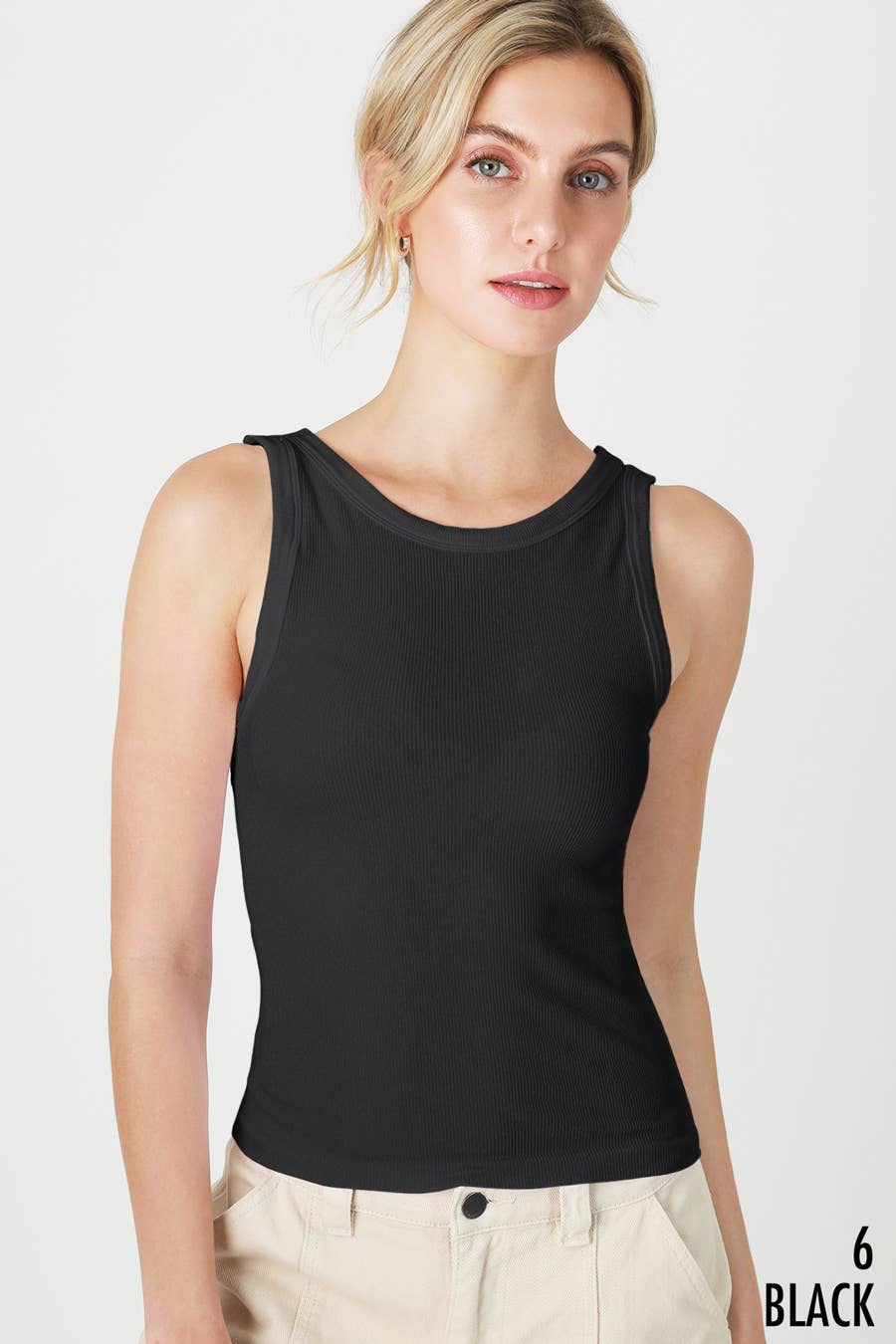 NIKIBIKI - NS8216 - Reversible Ribbed Tank Top