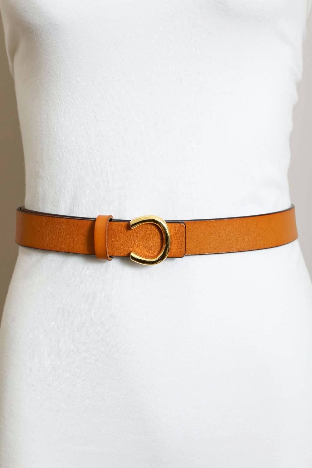 Leto Accessories - Minimalist Gold Horseshoe Belt