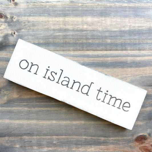 $25.00 Anchored Soul Designs - On Island Time Sign, coastal decor, beach house decorating: Aqua