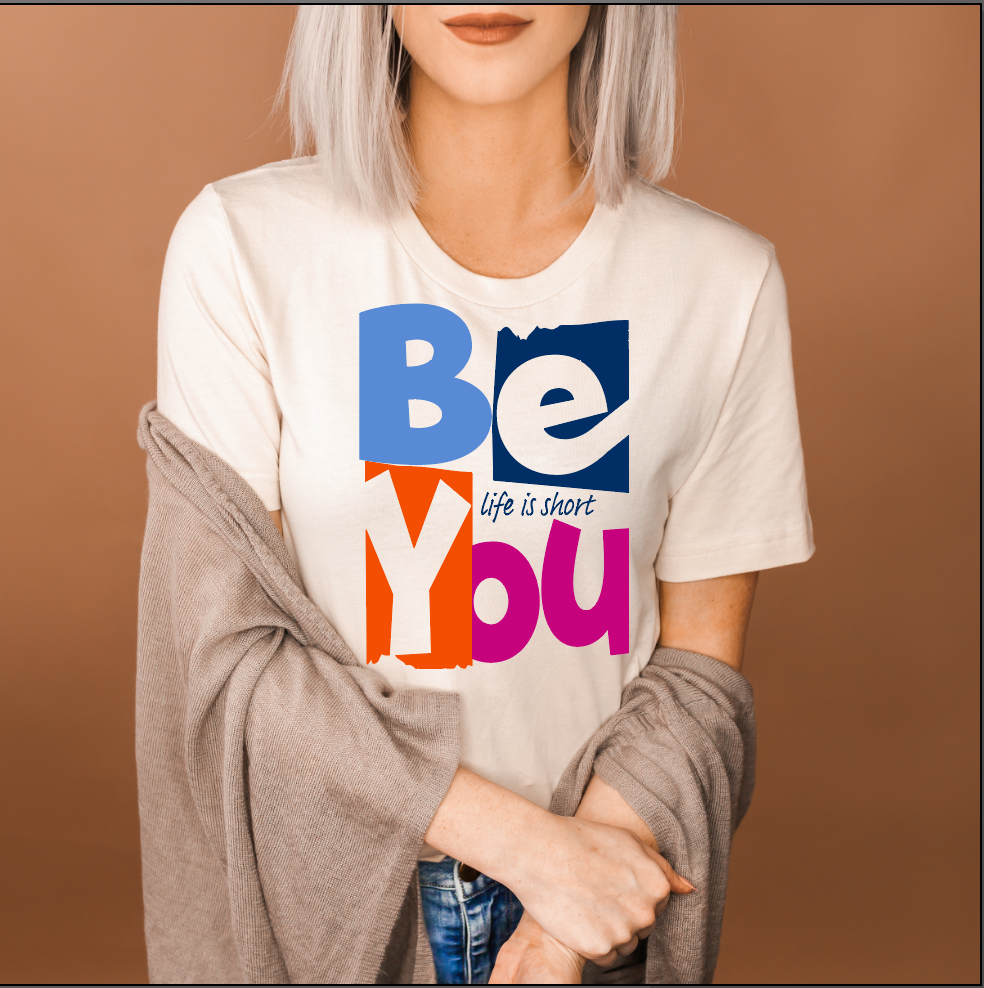 Gray Bird Label - Be You Bold Tee: Large $38