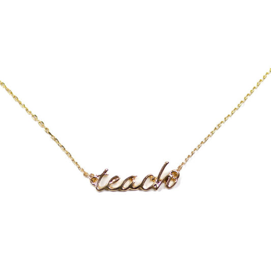 The Royal Standard - Teach Necklace   Gold   16"