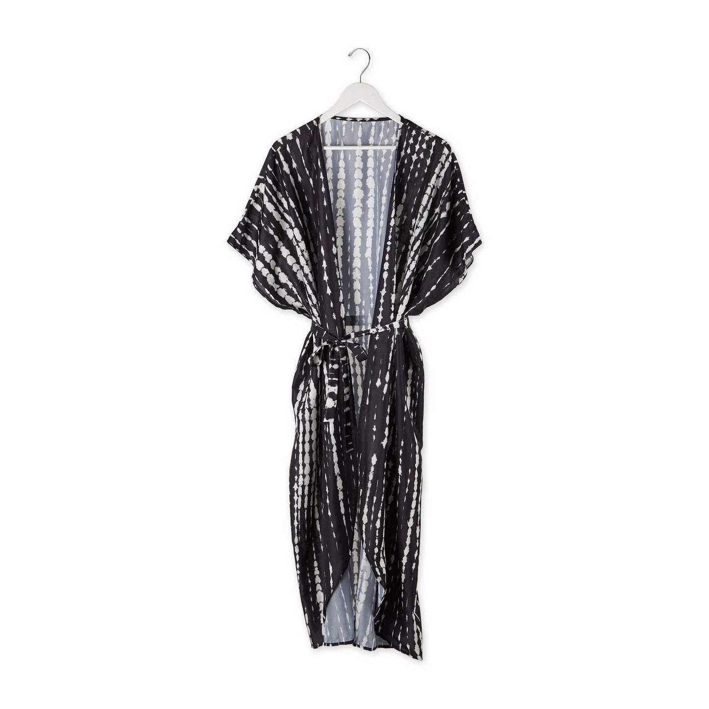 Hadley Wren - Tie Dye Kimono - Black And White